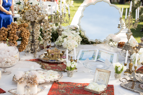 Lavish Persian Wedding, Little Hill Floral Designs, Little Hill Designs, OC Florist, LA Florist, Palm Springs Florist, luxury weddings, persian wedding, floral chandeliers, centerpieces, floral table runner